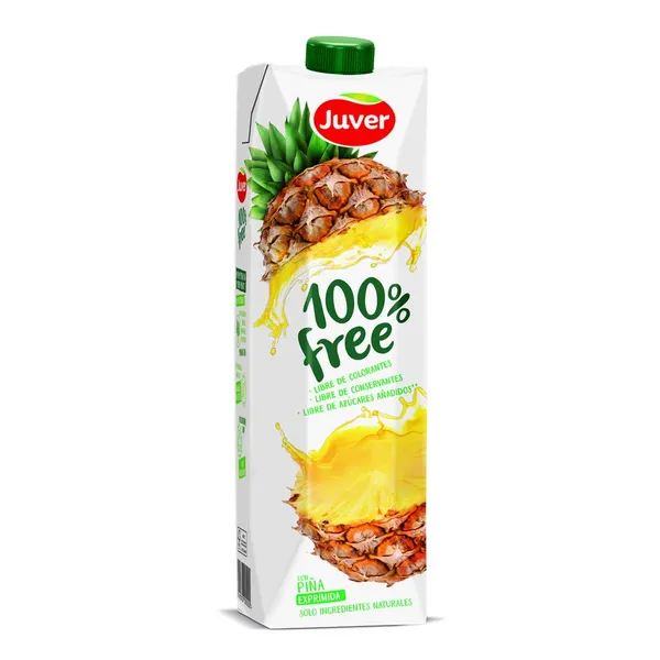Bebida de zumo JUVER 100% free piña 1 l