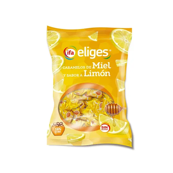 Caramelos IFA ELIGES miel y limón bolsa 125 g