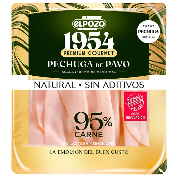 Pechuga de pavo ELPOZO 1954 asada natural sin aditivos lonchas 120 g
