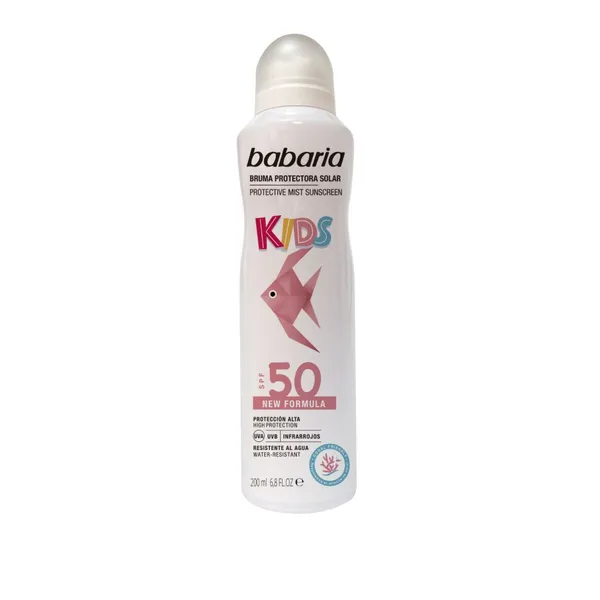 Protector solar BABARIA Kids SFP50 bruma 200 ml