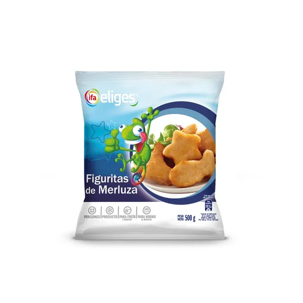 Figuritas de merluza empanadas congeladas IFA ELIGES 500 g