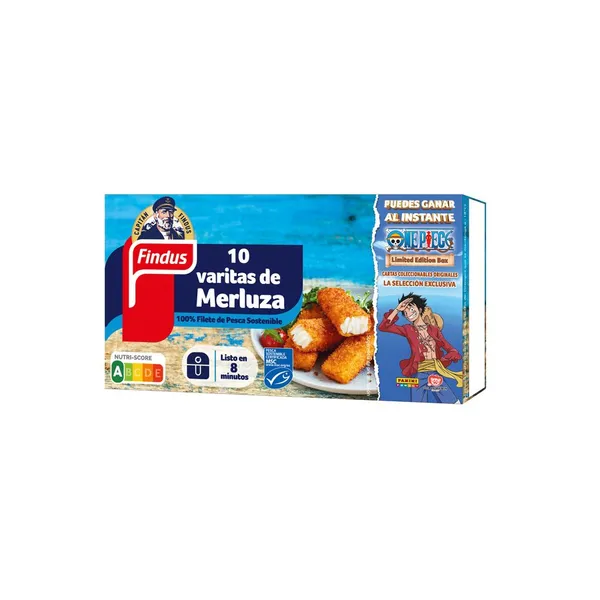 Varitas de merluza congeladas FINDUS 250 g