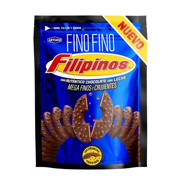 Galletas ARTIACH FILIPINOS fino fino chocolate con leche 87 g