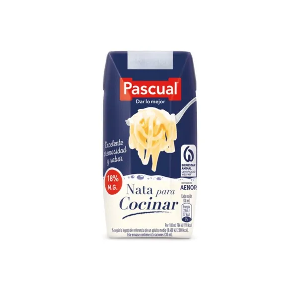Nata líquida para cocinar PASCUAL 18% 200 ml