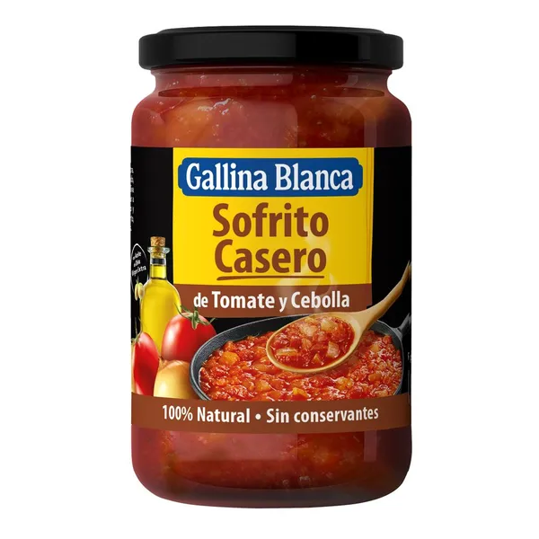 Sofrito tomate y cebolla en trozos GALLINA BLANCA frasco 325 g