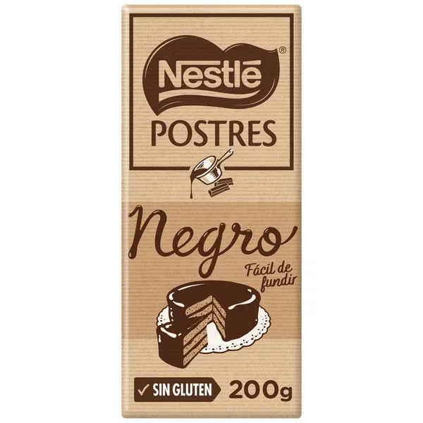 Chocolate negro NESTLE Postres tableta 200 g