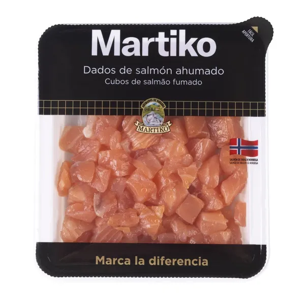 Dados de salmón ahumado MARTIKO 80 g