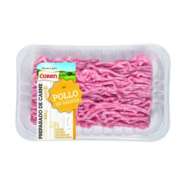 Picada burger meat de pollo COREN bandeja 400 g