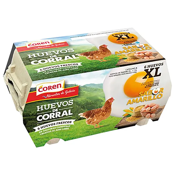 Huevos camperos COREN XL 6 unidades (LIBRES DE JAULA)
