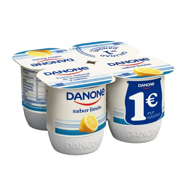 Yogur DANONE sabor limón pack 4x120 g