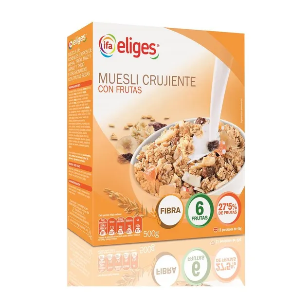 Muesli crujiente IFA ELIGES con frutas 500 g