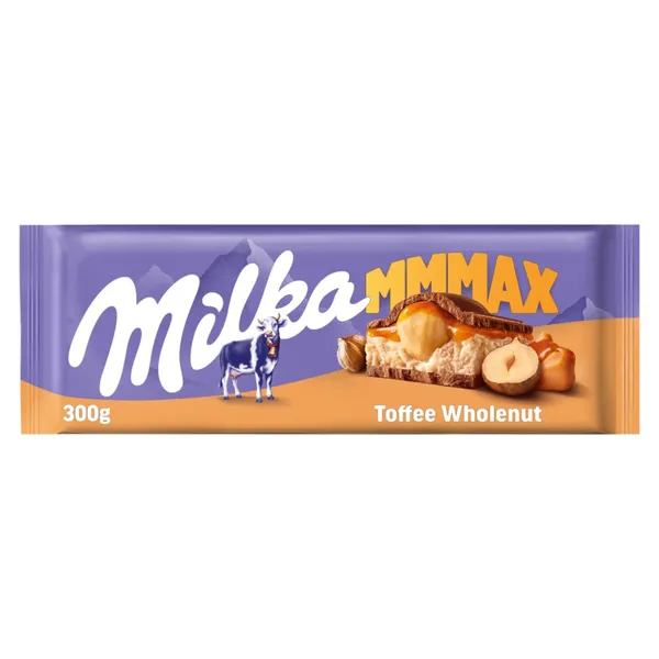 Chocolate con caramelo y avellanas enteras MILKA Mmmax tableta 300 g