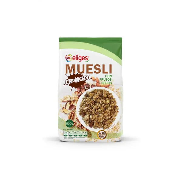 Muesli crunchy IFA ELIGES con frutos secos 500 g