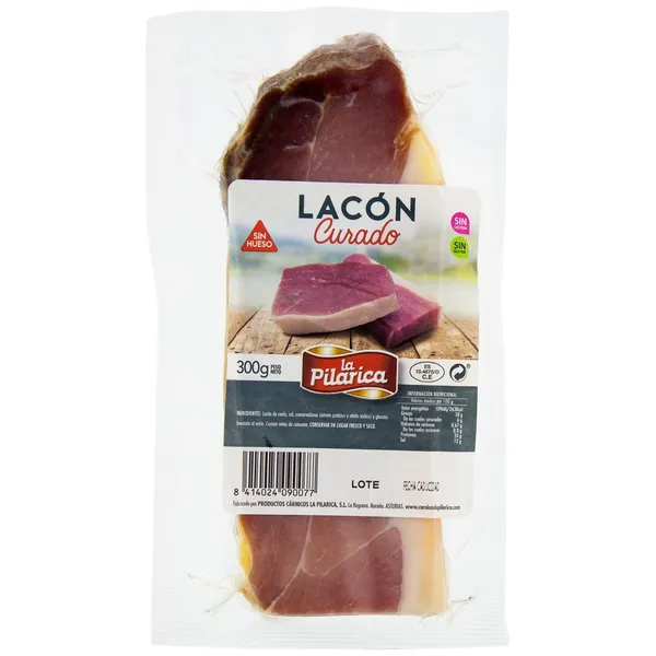 Lacón curado sin hueso LA PILARICA 300 g
