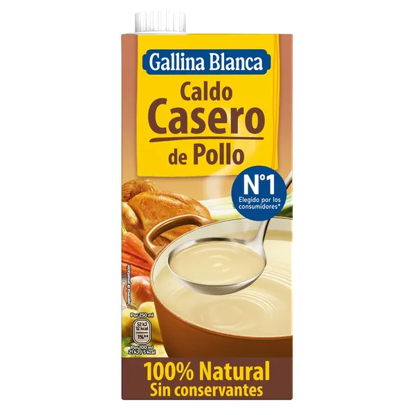 Caldo casero 100% natural GALLINA BLANCA pollo brik 1 l