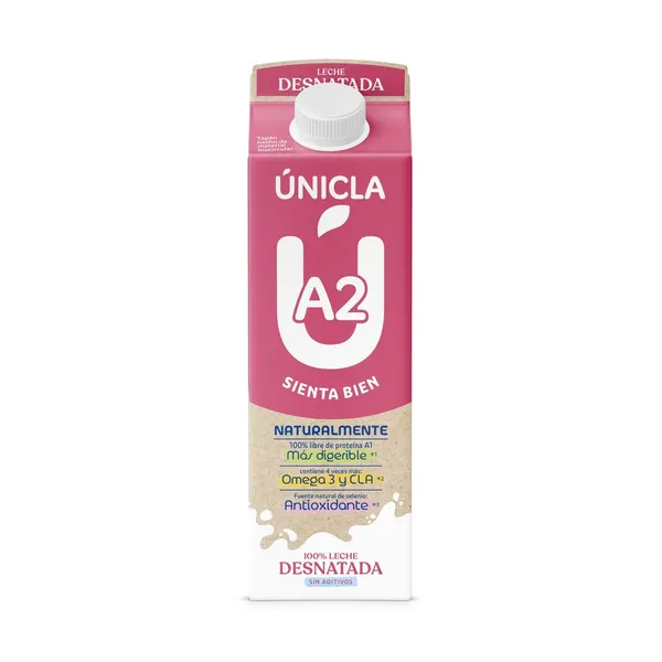 Leche desnatada UNICLA brik 1 l