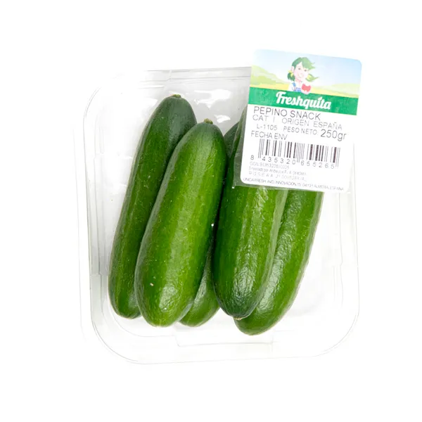 Pepino snack categoría 1ª bandeja 250 g