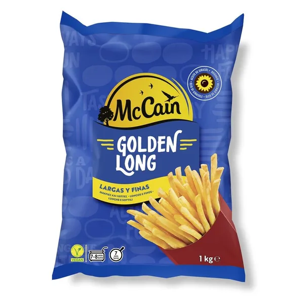 Patatas congeladas MCCAIN Golden Long bolsa 1 kg