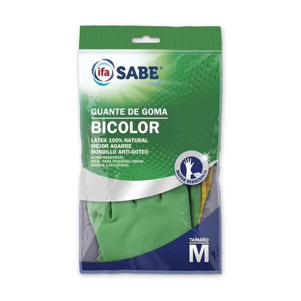 Guantes bicolor reforzado talla mediana IFA SABE
