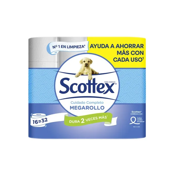 Papel higiénico SCOTTEX mega 16=32 unidades