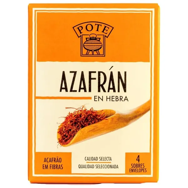 Azafrán hebra POTE estuche 4 sobres