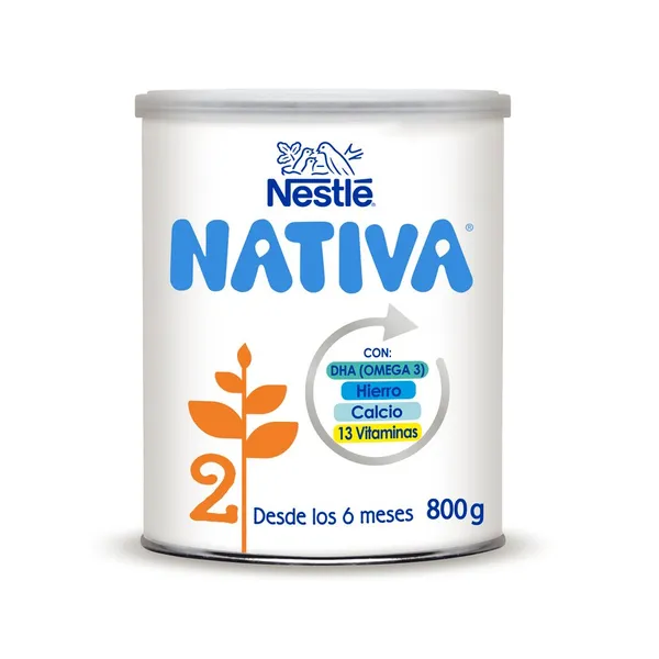 Leche infantil Nestlé NATIVA-2 continuación bote 800 g
