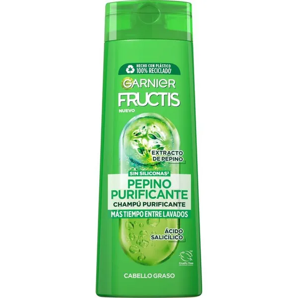 Champú GARNIER FRUCTIS Pure Fresh pepino purificante 380 ml