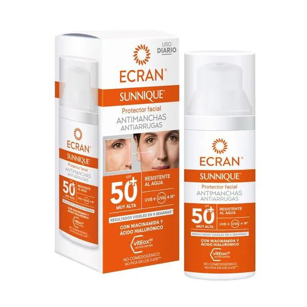 Protector solar facial ECRAN sunnique antimanchas spf50+ 50 ml