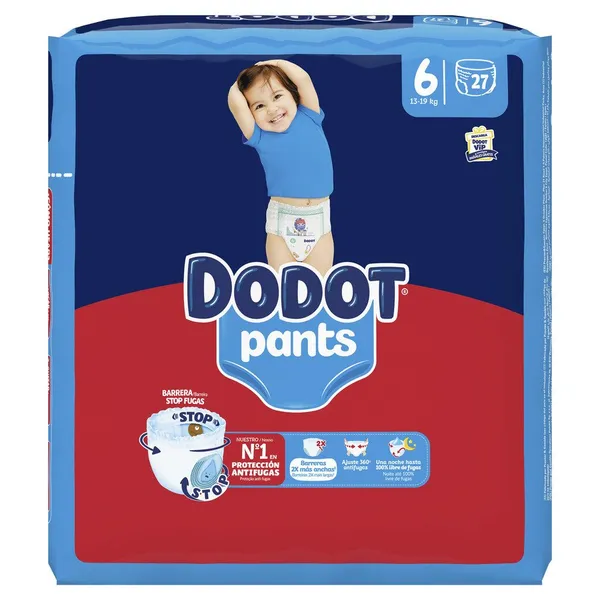 Pañal aprendizaje DODOT Pants talla 6 27 unidades