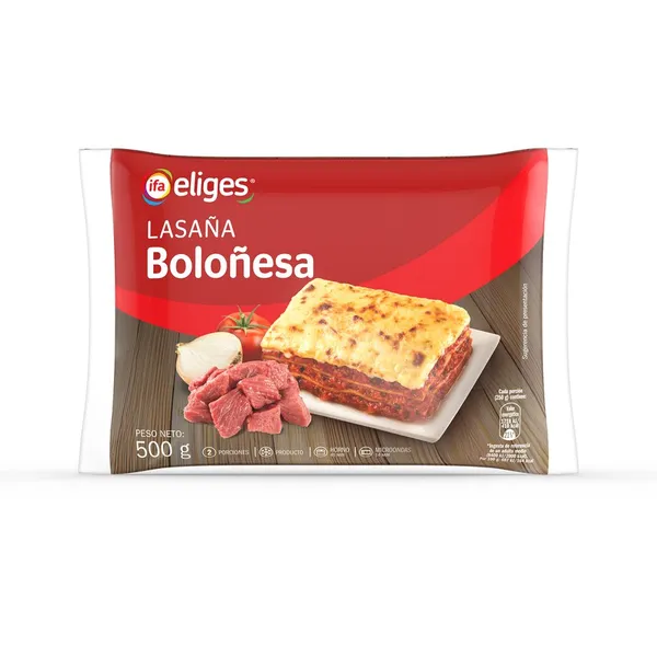 Lasaña congelada IFA ELIGES boloñesa 500 g
