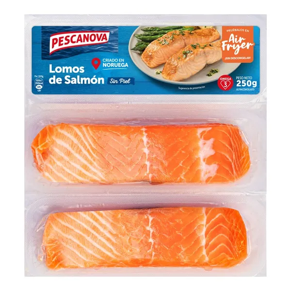 Lomos de salmón congelados PESCANOVA 2 porciones 250 g pn.