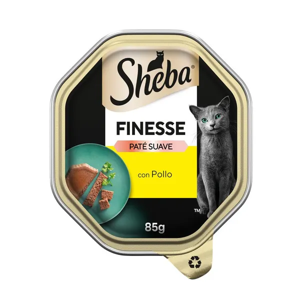Alimento gato SHEBA Finesse paté pollo 85 g