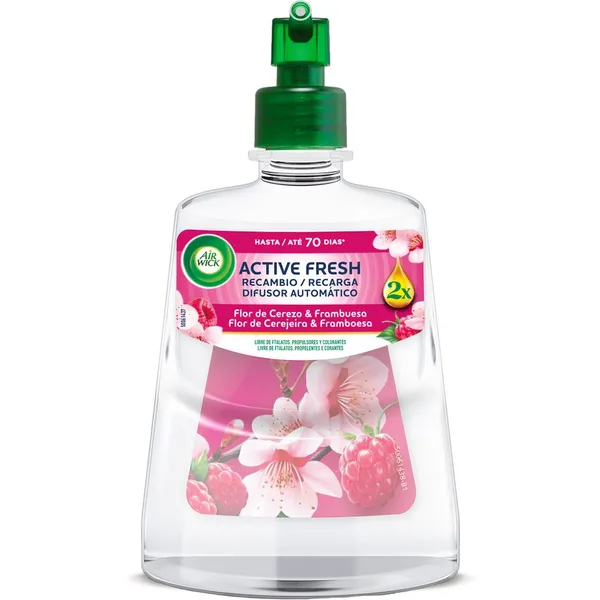 Ambientador pilas AIR WICK active fresh recambio cerezo-frambuesa