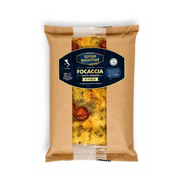 Focaccia SPIGA Gourmet con tomates cherry y pesto 210 g