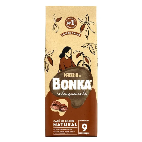 Café grano natural BONKA paquete 500 g