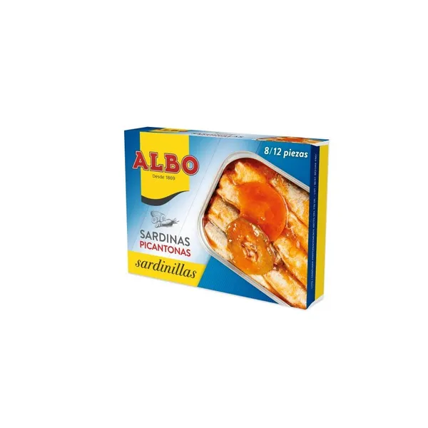 Sardinillas picantonas ALBO 8/12 lata 105 g pn.
