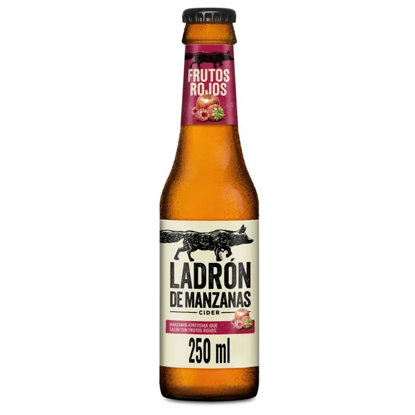 Cider LADRÓN DE MANZANAS frutos rojos botellín 25 cl