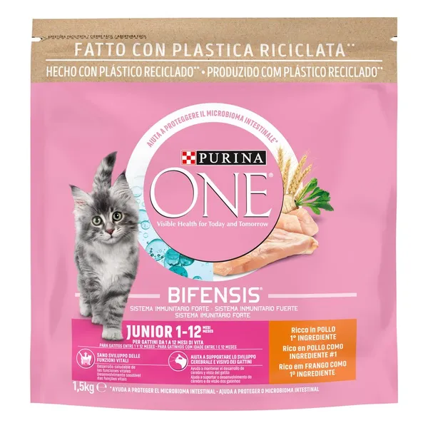 Alimento gato junior PURINA ONE pollo 1,5 kg
