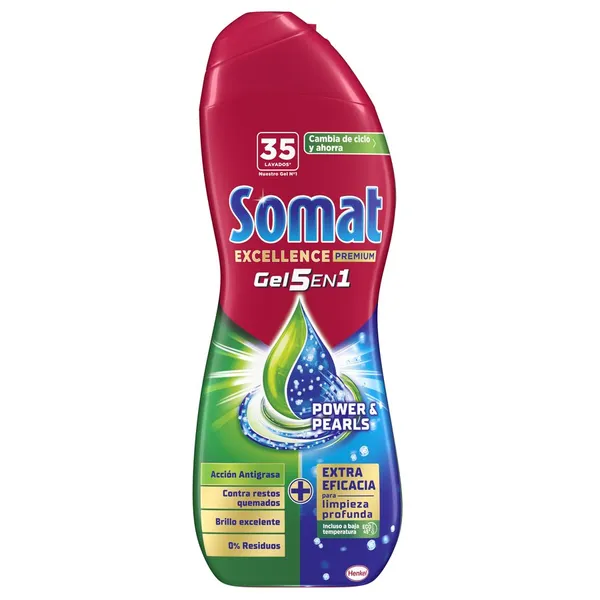 Lavavajillas máquina líquido SOMAT Duo-Gel antigrasa 35 lavados 560 ml