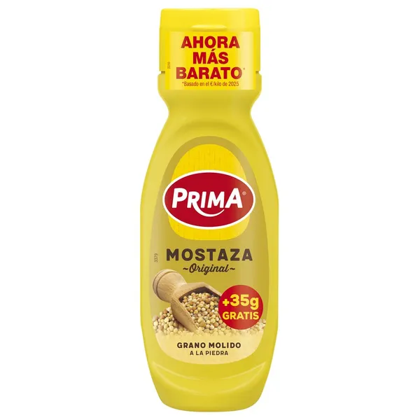 Mostaza PRIMA original 265+35 g gratis