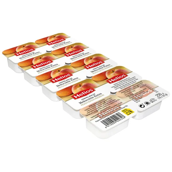 Mermelada HELIOS melocotón pack 10 x 25 g