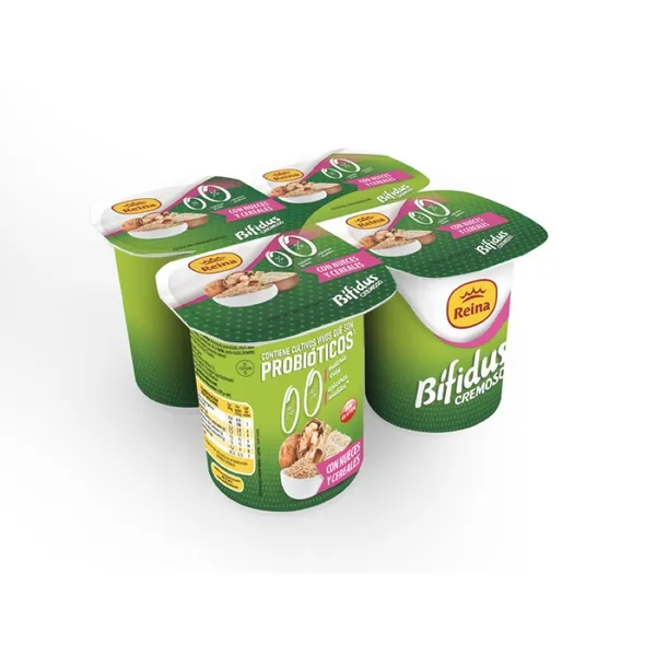 Bífidus REINA cremoso nueces cereales 0% 0% 4x125g