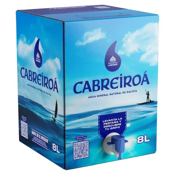 Agua sin gas CABREIROA bag in box 8 l