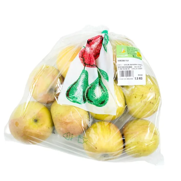 Manzana roja categoría 1ª calibre 60/65 bolsa 1,5 kg