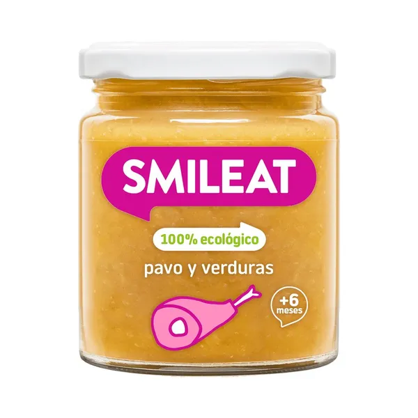 Alimento infantil SMILEAT pavo-verduras eco tarro 230 g