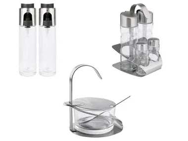 ERNESTO® Set de pulverizadores de vinagre y aceite/ Set de condimentos/ Quesera