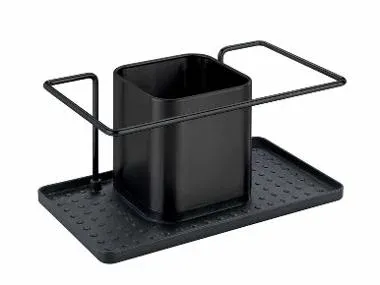 Wenko ® Organizador de fregadero cuadrado (cuadrado/antracita)