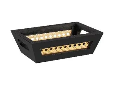 Wenko® Cestas de almacenaje con asas pack 2 (Juego de 2 cestas S, negro)