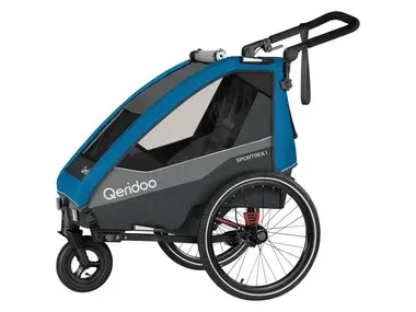 Qeridoo Remolque para bicicleta Sportrex 1 Edición Limitada Ocean Blue