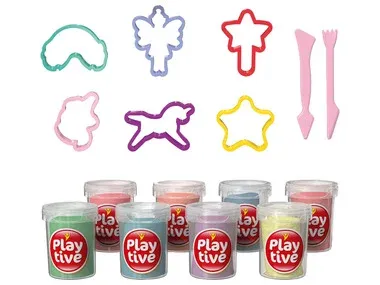PLAYTIVE Plastilina y moldes (Cuento de hadas)